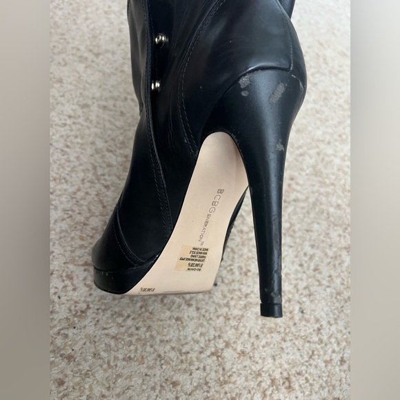 BCBGeneration Gavin Black Open Toe Bootie- size 8.5M - Picture 9 of 14